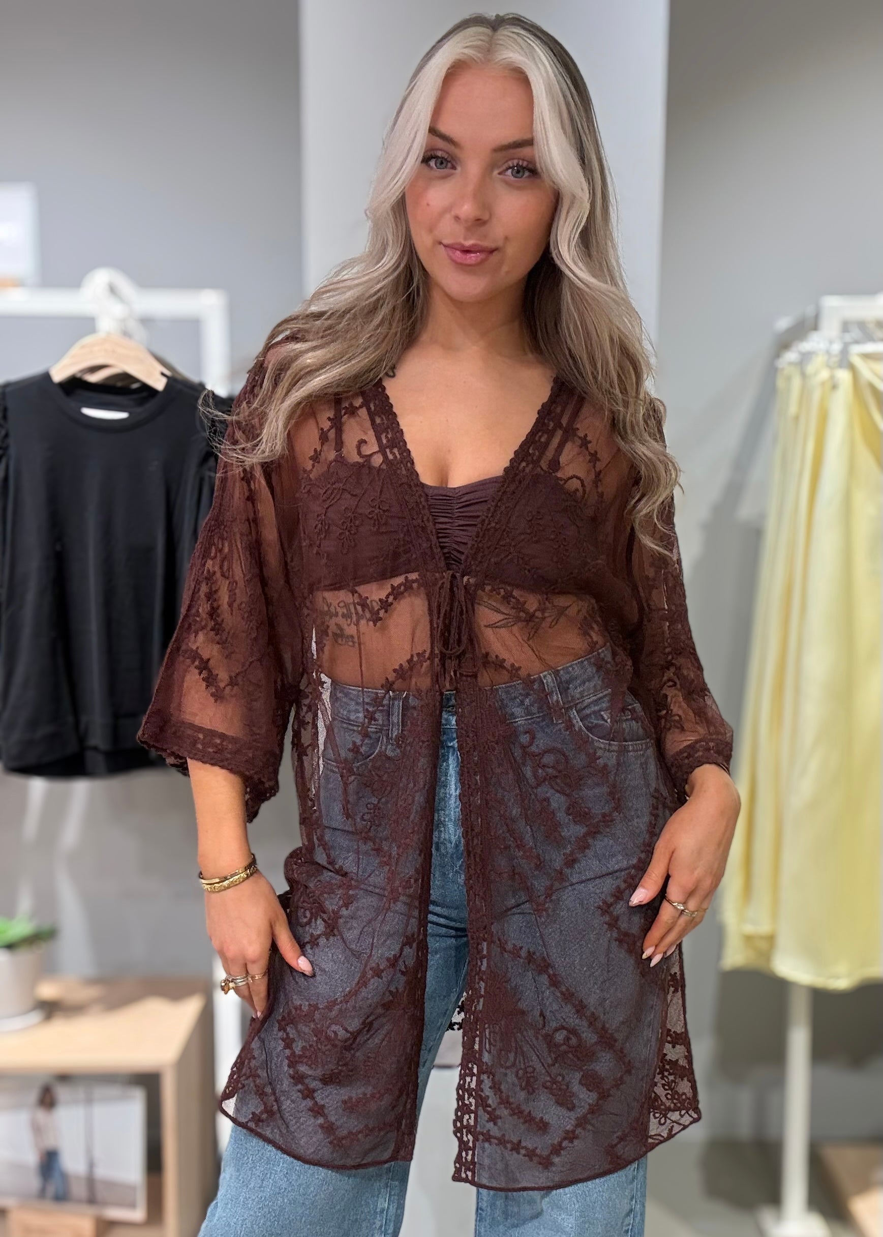 PCKARINA Long Dress - Deep Mahogany